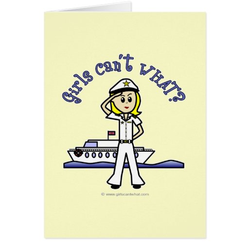 Light Captain Girl Greeting Card