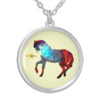 Light Colorful Horse Personalized Pendant Necklace necklace