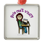 Light Computer Girl Christmas Tree Ornaments