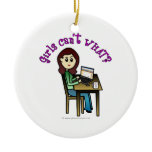 Light Computer Girl Christmas Tree Ornaments