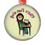 Light Computer Girl Christmas Tree Ornaments