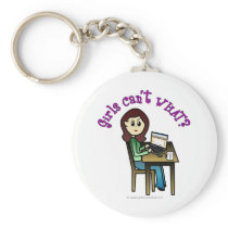 Light Computer Girl Key Chain