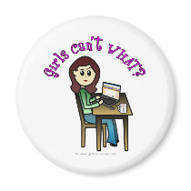 Light Computer Girl Refrigerator Magnets