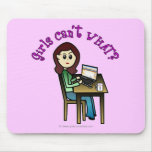 Light Computer Girl Mousepads