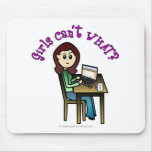 Light Computer Girl Mousepads