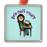 Light Computer Girl Ornament