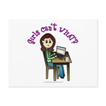 Light Computer Girl Postcards