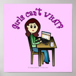 Light Computer Girl Poster Light Computer Girl Poster