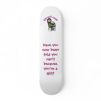 Light Computer Girl Custom Skate Board