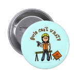 Light Construction Girl Buttons