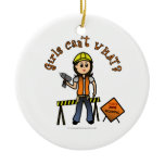 Light Construction Girl Christmas Tree Ornament