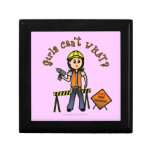 Light Construction Girl Keepsake Boxes