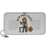 Light Construction Girl Laptop Speakers
