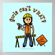 Light Construction Girl posters