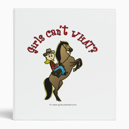 Light Cowgirl on Horse Binders