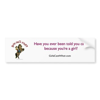 Light Cowgirl on Horse Bumper Sticker