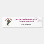 Light Cowgirl on Horse Bumper Sticker