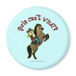 Light Cowgirl on Horse Magnet