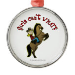 Light Cowgirl on Horse Ornaments