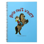 Light Cowgirl on Horse Spiral Notebooks