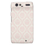 light cream and pink damask droid RAZR cases