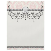 light cream and pink damask flyer design
