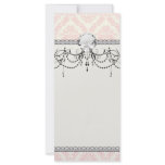light cream and pink damask full color rack card