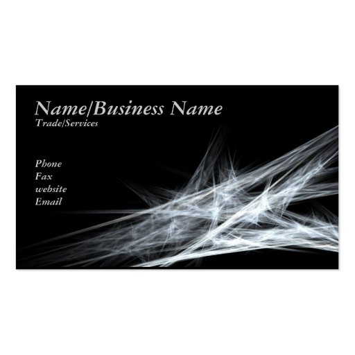 light crystals businesss card business cards (front side)
