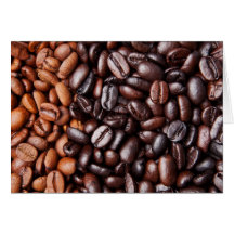 Light & Dark Roast Coffee Beans - Customized Blank Card
