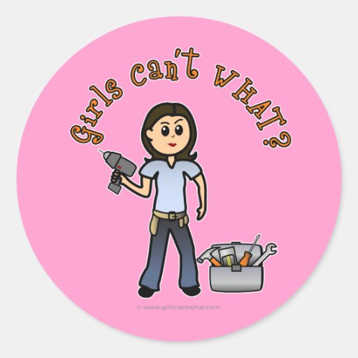 Light Do-It-Yourself Diva Round Stickers