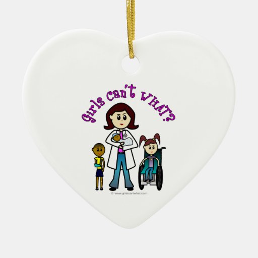 Light Doctor Girl Christmas Ornament