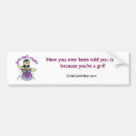 Light Drummer Girl Bumper Sticker