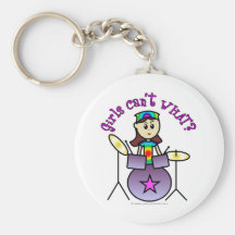 Light Drummer Girl Keychain