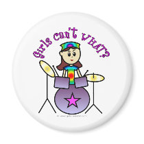 Light Drummer Girl magnets by girlscantwhat Light Drummer Girl magnets