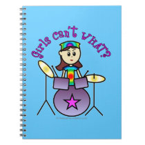 Light Drummer Girl Spiral Note Book