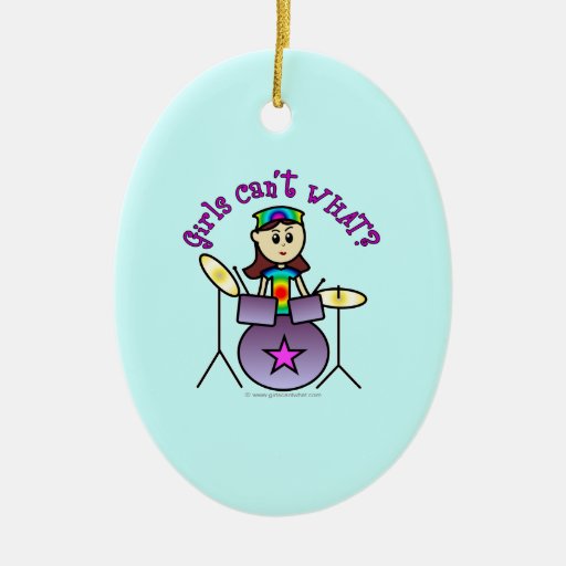 Light Drummer Girl Ornaments