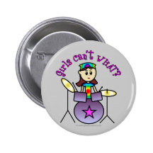 Light Drummer Girl Pin