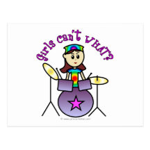 Light Drummer Girl Post Card