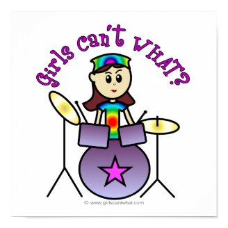 Light Drummer Girl Print