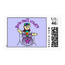 Light Drummer Girl Stamp