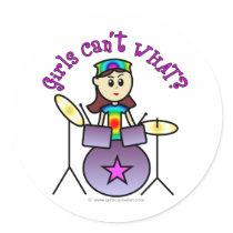 Light Drummer Girl stickers by girlscantwhat Light Drummer Girl stickers