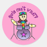 Light Drummer Girl Sticker