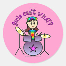 Light Drummer Girl Sticker
