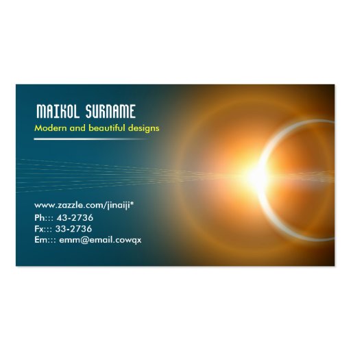 light elegant business card (front side)