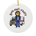 Light EMT Paramedic Girl Christmas Tree Ornament