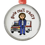 Light EMT Paramedic Girl Christmas Tree Ornament