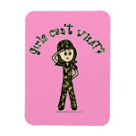 Light Female Army Girl Flexible Magnets