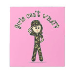 Light Female Army Girl Memo Pad