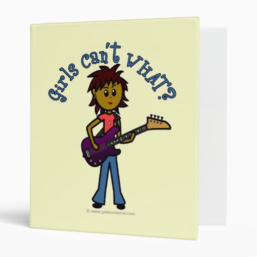 Light Female Bass Guitar Player Binder