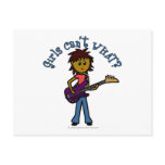 Light Female Bass Guitar Player Postcards